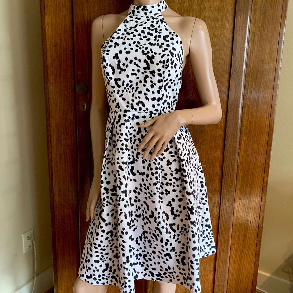 Halter Dress with animal print